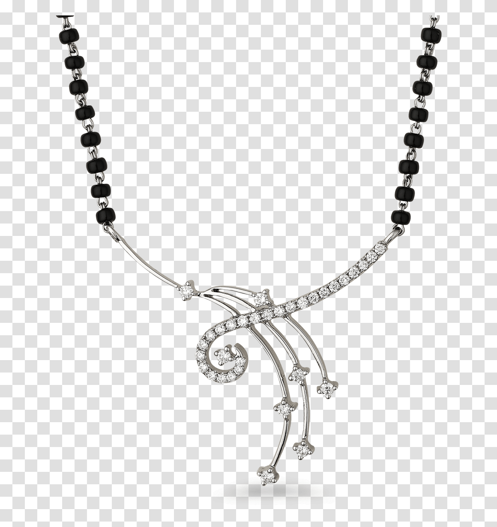 White Gold Diamond Mangalsutra, Necklace, Jewelry, Accessories, Accessory Transparent Png