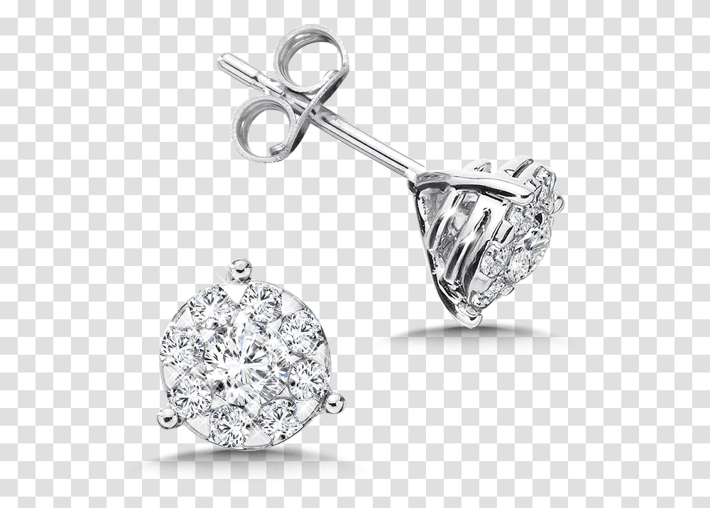 White Gold Earring, Diamond, Gemstone, Jewelry, Accessories Transparent Png