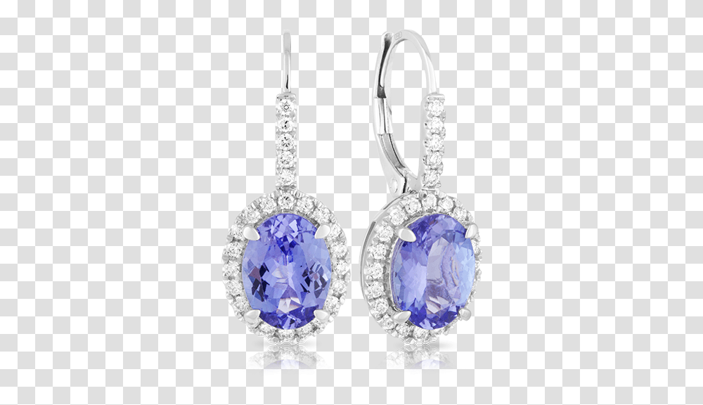 White Gold Oval Tanzanite Earring Earrings, Accessories, Accessory, Gemstone, Jewelry Transparent Png