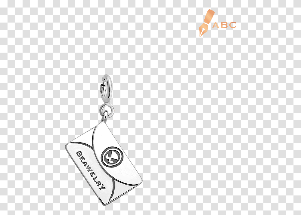 White Gold Personalise Envelope Charm Locket, Pendant, Necklace, Jewelry, Accessories Transparent Png