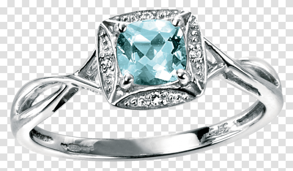 White Gold Ring With Aquamarine And Diamond Aquamarine Engagement Ring Uk, Accessories, Accessory, Jewelry, Gemstone Transparent Png
