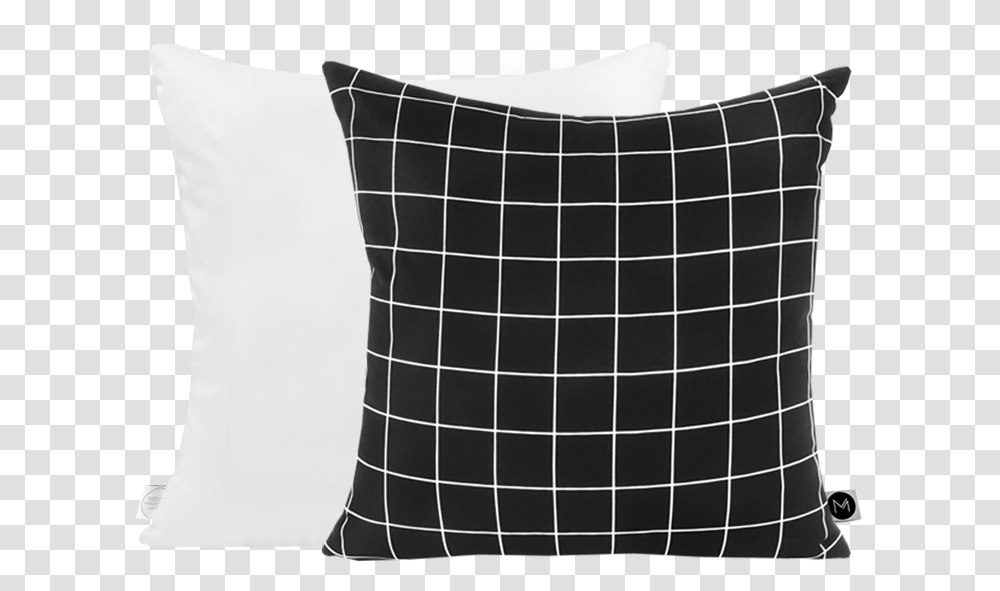 White Grid Black CushionData Rimg LazyData, Pillow Transparent Png