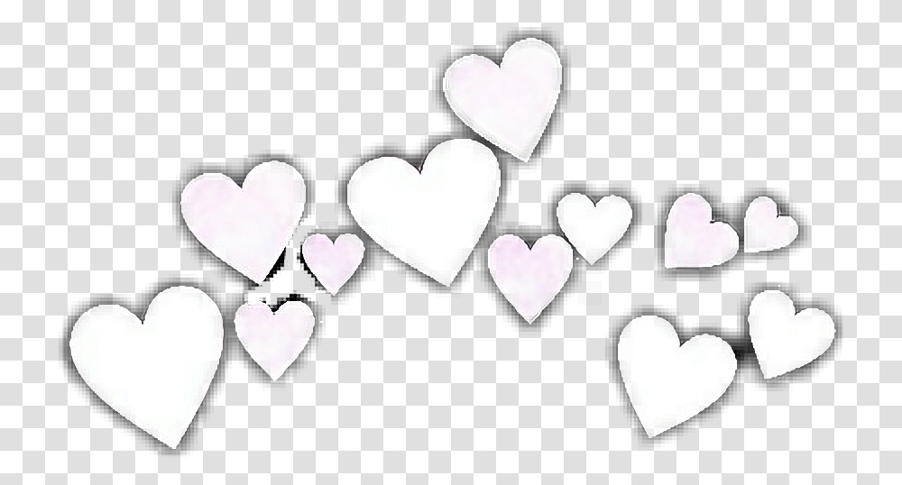 White Heart Crown Download White Heart Crown, Pillow Transparent Png