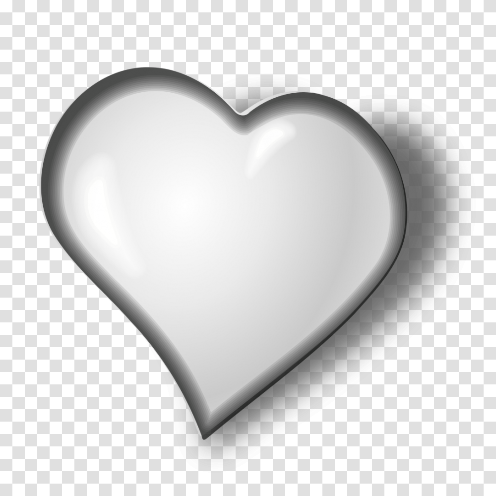 White Heart, Cushion, Pillow Transparent Png