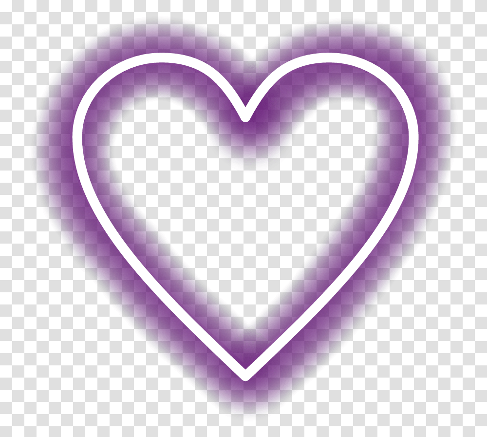 White Heart Neon Purple Hearts Background, Light, Dating, Interior Design Transparent Png