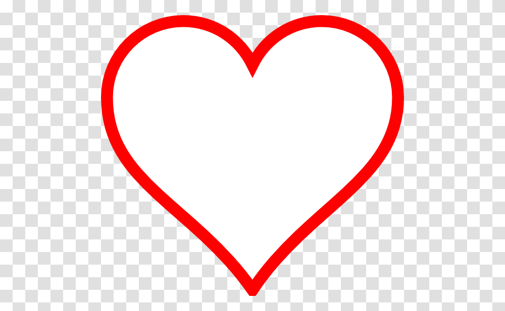 White Heart W Red Outline Clip Art, Label, Sticker Transparent Png
