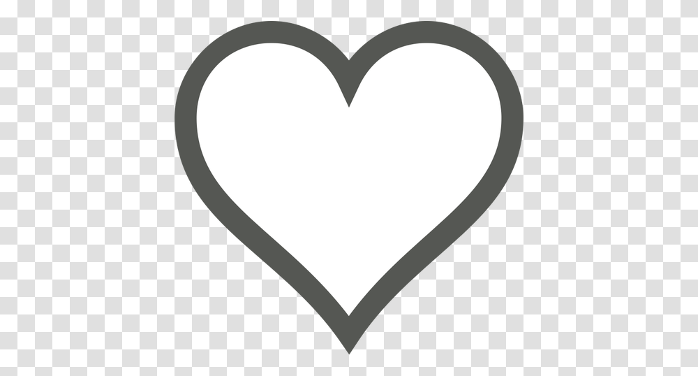 White Heart With Thick Brown Border Vector Clip Art Public Transparent Png
