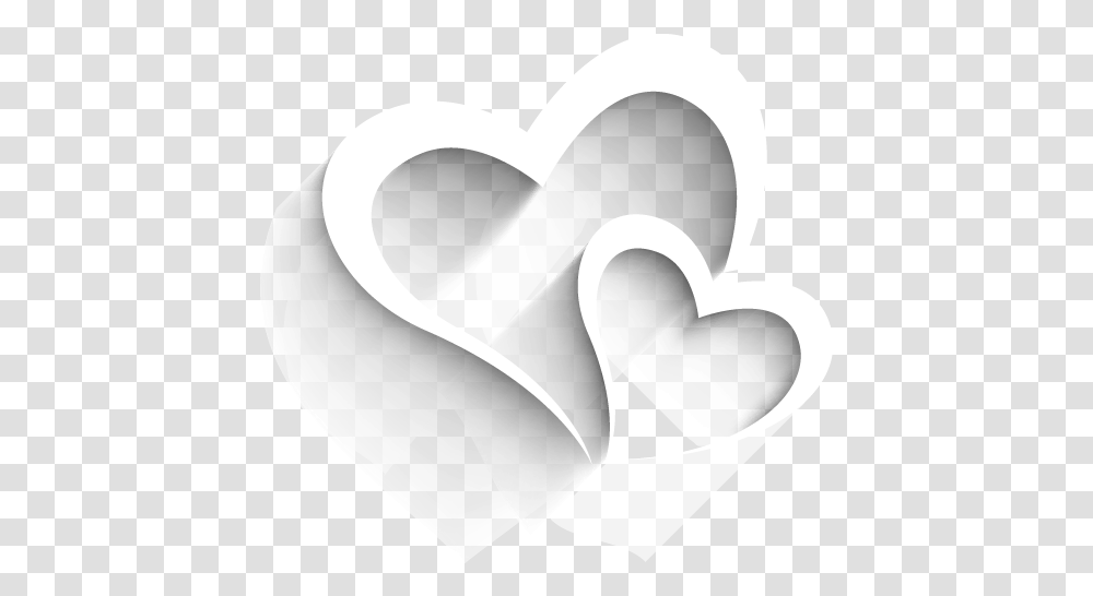 White Hearts Fading Swirls Decor Heart, Tape Transparent Png