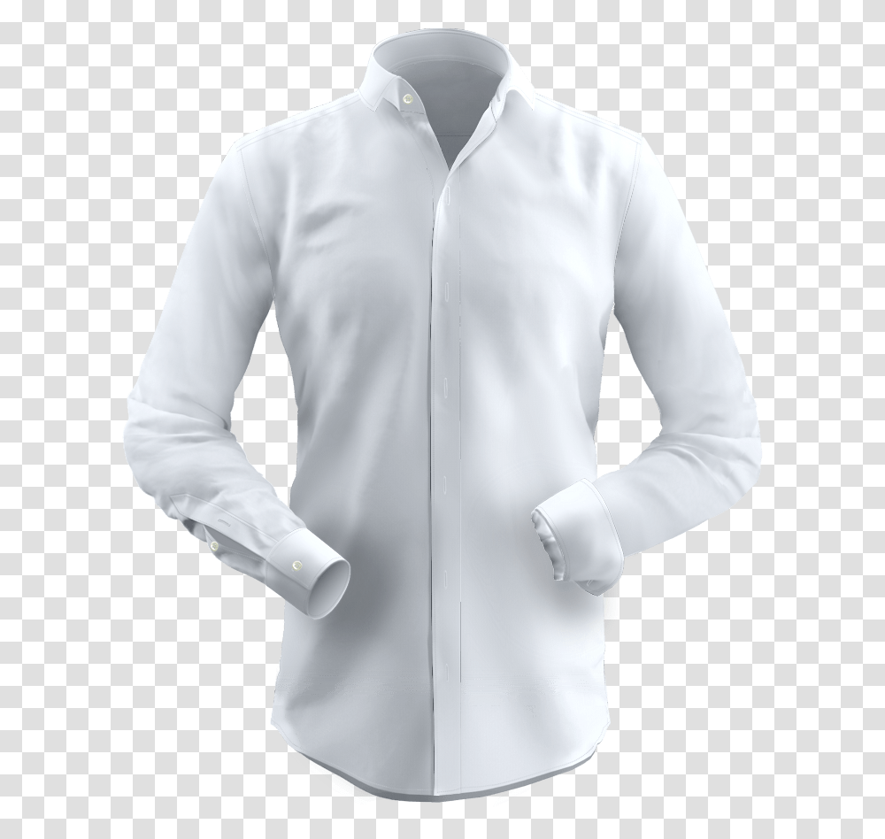 White Herringbone Shirt Long Sleeved T Shirt, Apparel, Lab Coat, Person Transparent Png