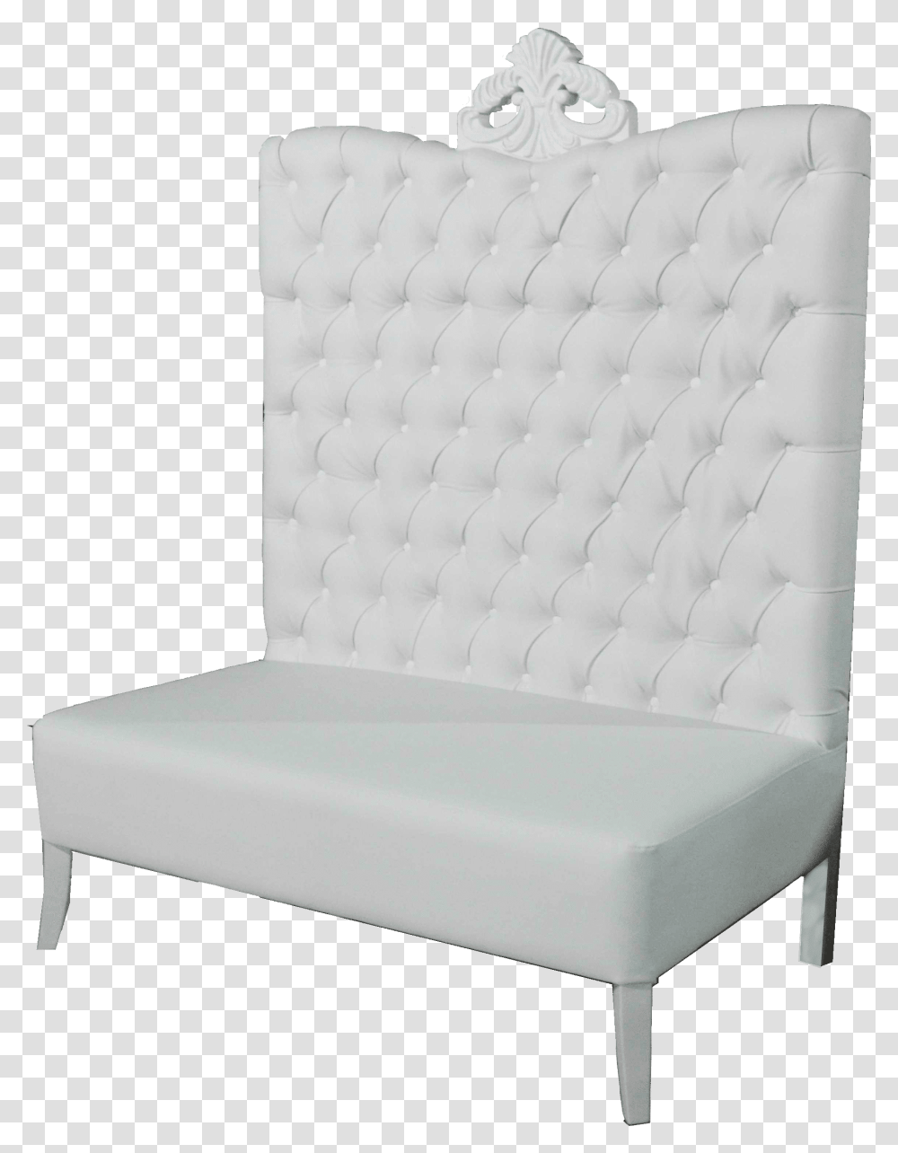 White High Back Couch, Furniture, Wedding Cake, Dessert, Food Transparent Png