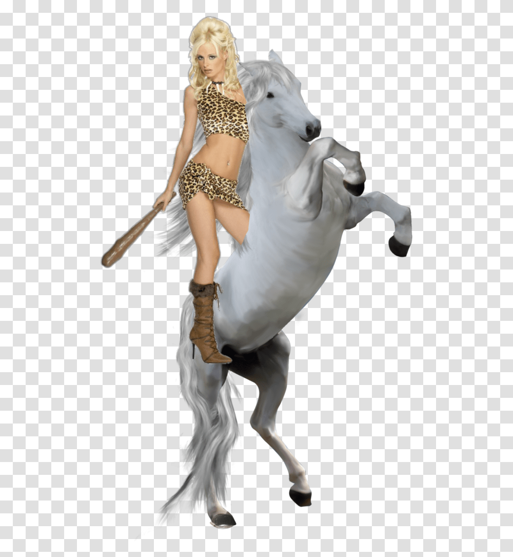 White Horse Rearing, Person, Figurine, Leisure Activities Transparent Png
