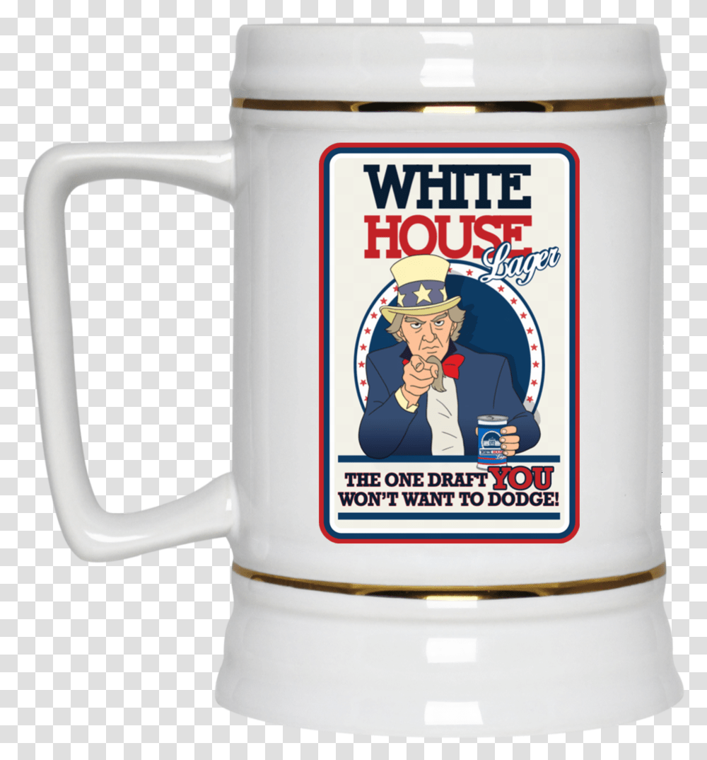 White House Beer Stein 22 Oz Trailer Park Boys Rickyisms Coffee Cup, Jug, Person, Human, Gas Pump Transparent Png