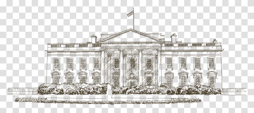 White House Euclidean Vector Icon The White House South Lawn, Drawing, Sketch, Construction Crane Transparent Png