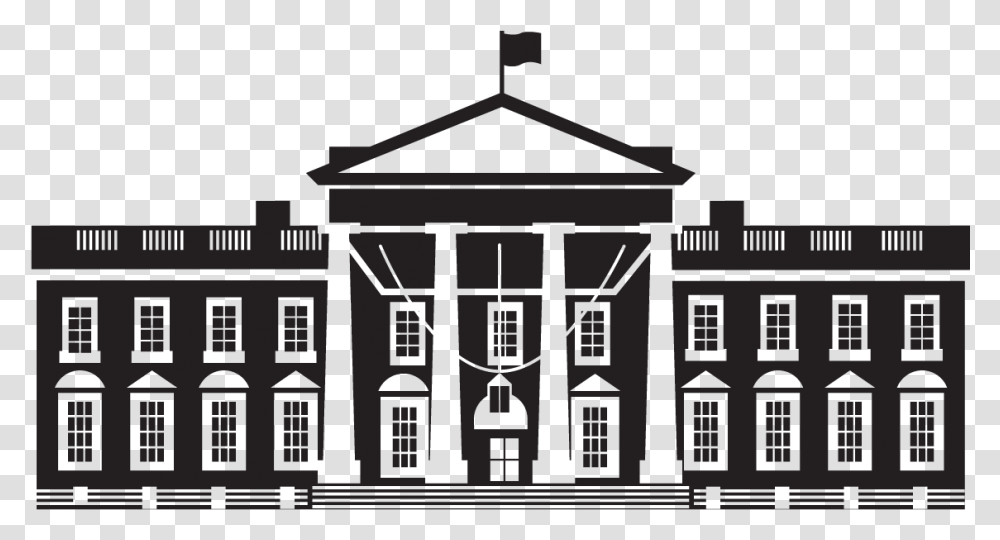 White House House Building Monochrome Photography White House Vector, Architecture, Pillar, Column, Tower Transparent Png