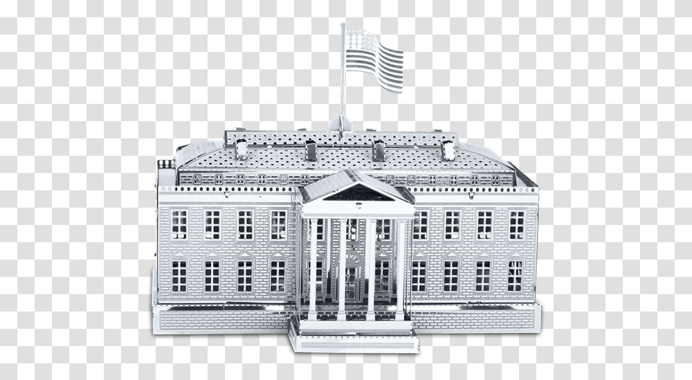 White House Metal Earth, Mansion, Housing, Building, Office Building Transparent Png