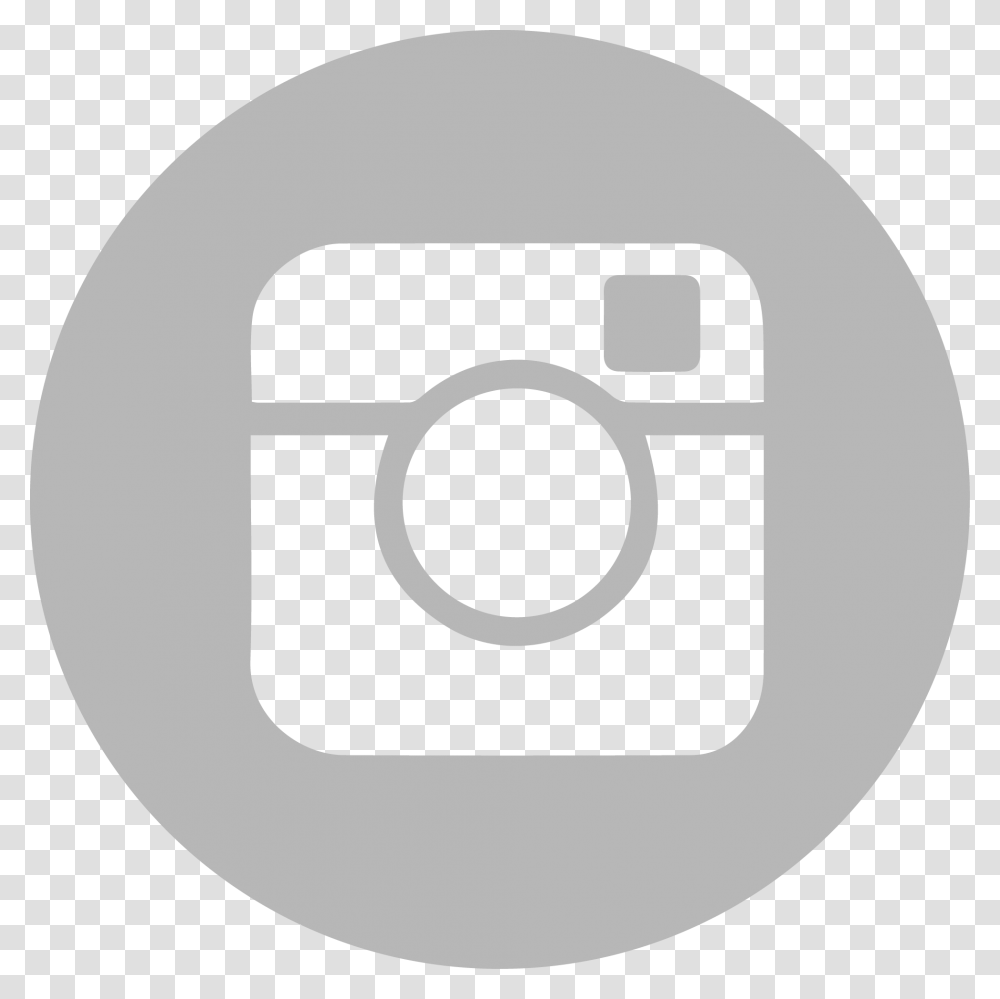 White Instagram Icon Grey Circle Instagram Logo, Trademark, Label Transparent Png