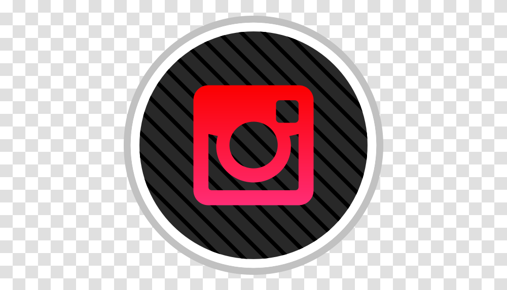 White Instagram Icon Play Music Icon Red, Label, Text, Symbol, Plectrum Transparent Png