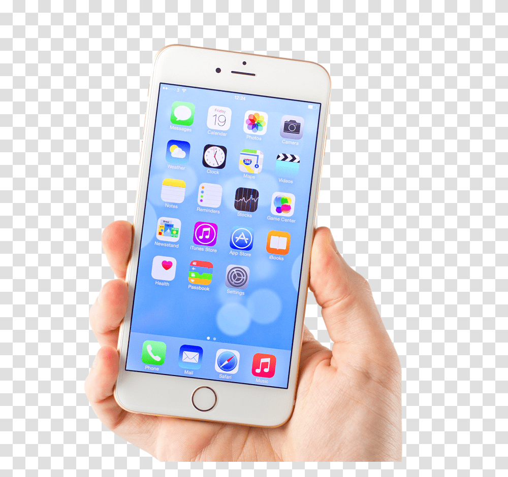 White Iphone 6 Image Iphone 6 In Hand, Mobile Phone, Electronics, Cell Phone, Person Transparent Png