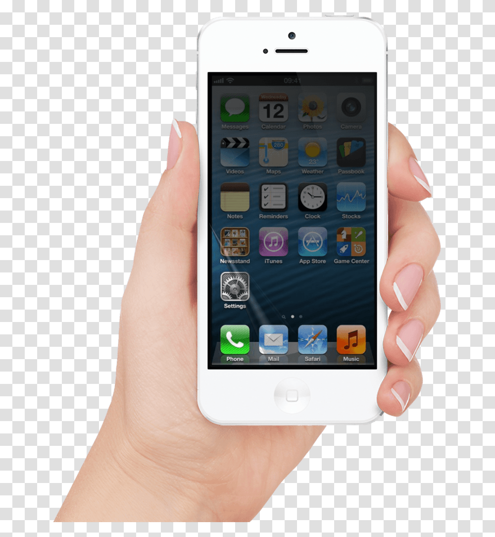 White Iphone Hand, Mobile Phone, Electronics, Cell Phone, Person Transparent Png