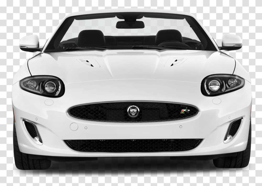 White Jaguar Car, Vehicle, Transportation, Bumper, Windshield Transparent Png