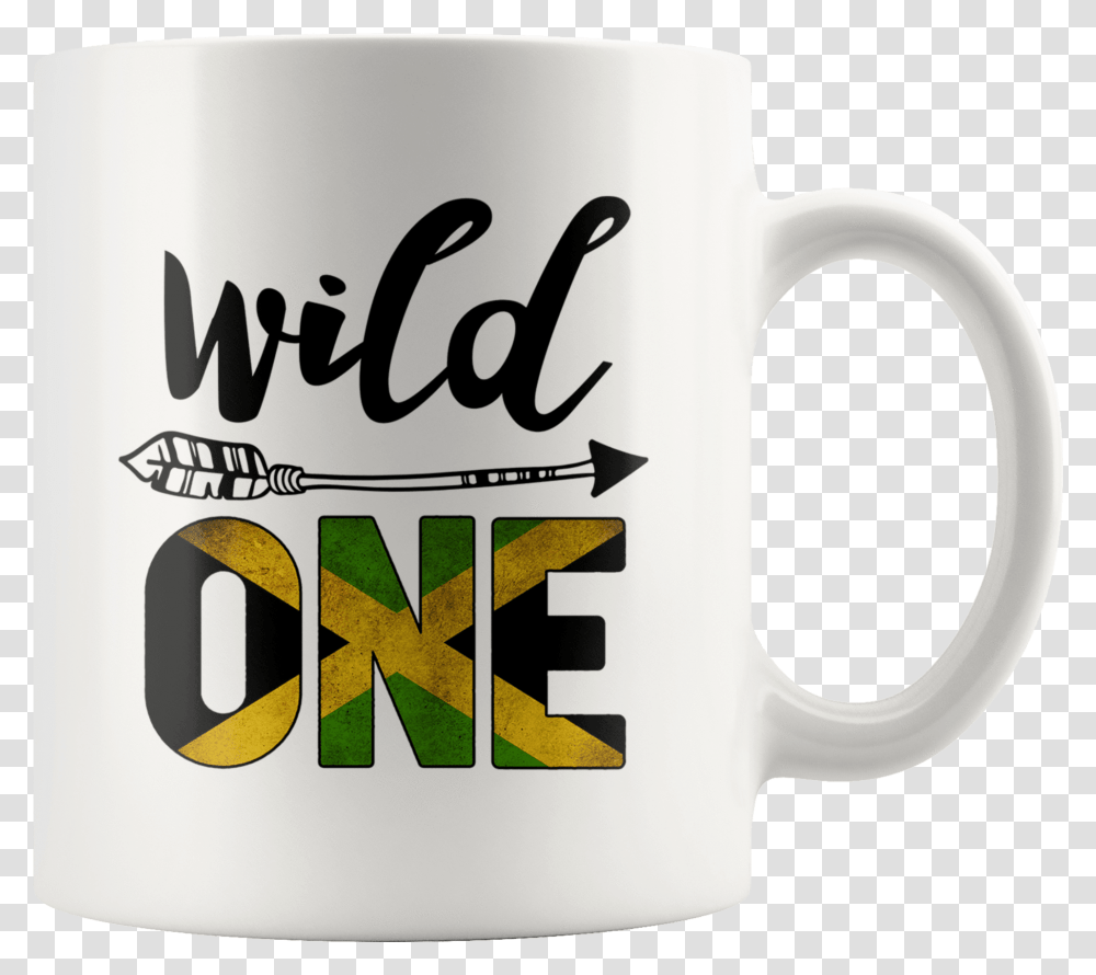 White Jamaica Wild One Birthday Outfit 1 Jamaican Flag Mug, Coffee Cup Transparent Png