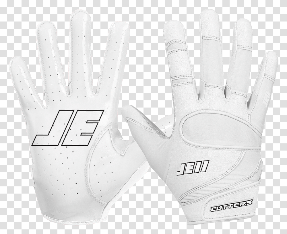 White Je11 Football Gloves, Apparel Transparent Png