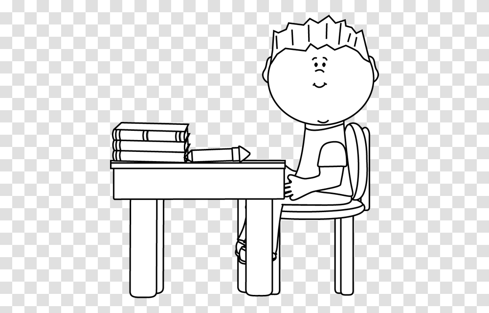 White Kid Clip Art, Table, Furniture, Desk, Chair Transparent Png