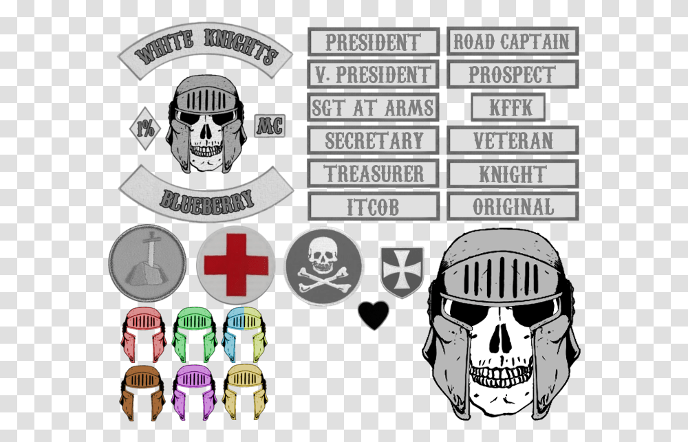 White Knights Mc Patches, Logo, Trademark, First Aid Transparent Png