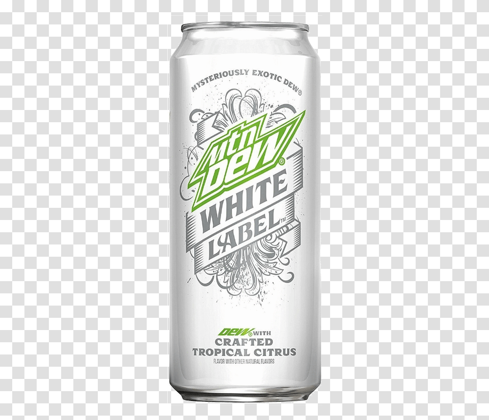 White Label Mountain Dew, Tin, Can, Beverage, Drink Transparent Png