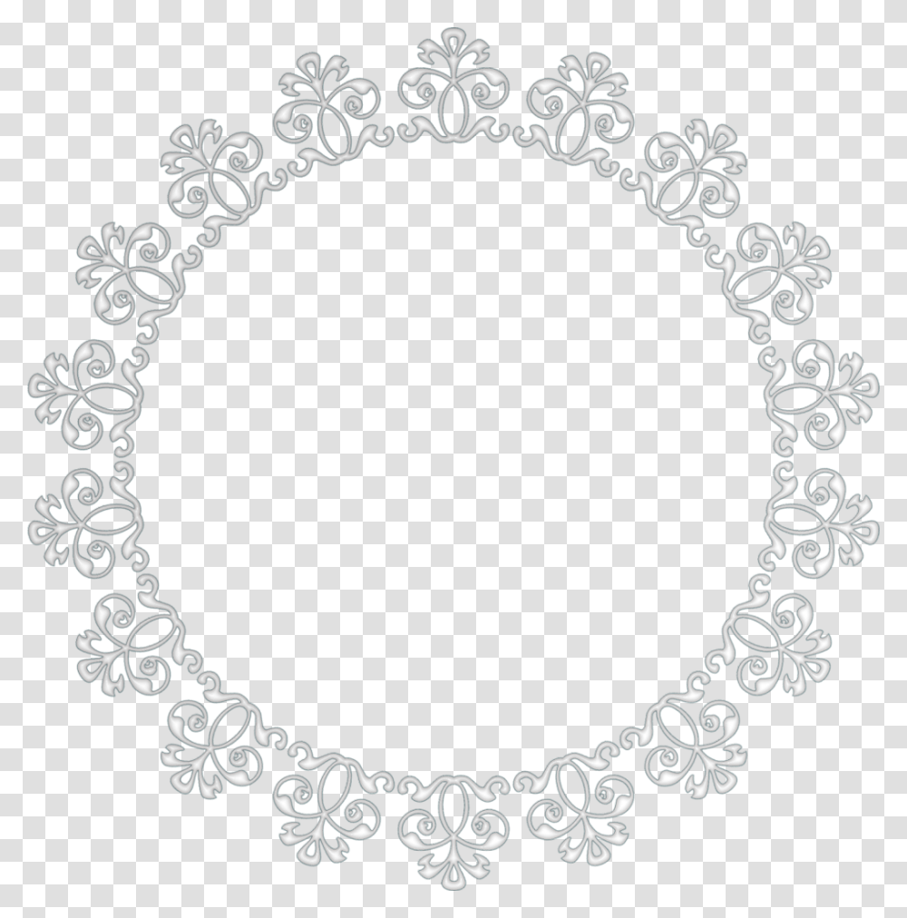 White Lace Frame Freetoedit Circle, Pattern, Oval, Stencil Transparent Png