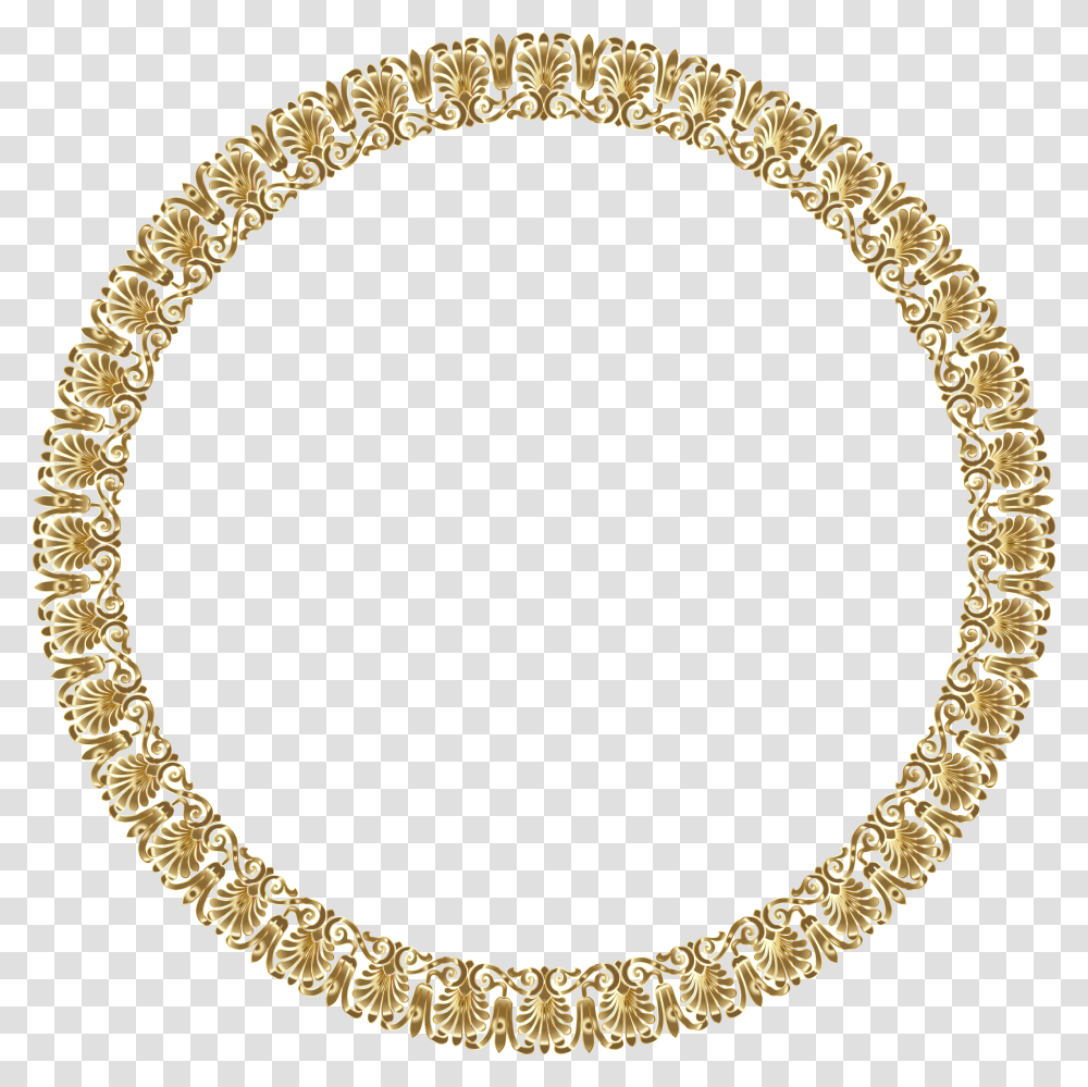 White Lace Frame Golden Round Frame, Bracelet, Jewelry, Accessories, Accessory Transparent Png
