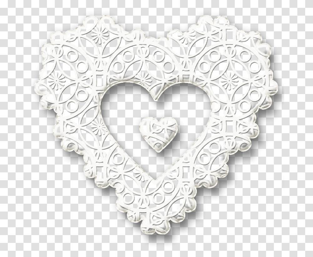 White Lace Heart Transparent Png