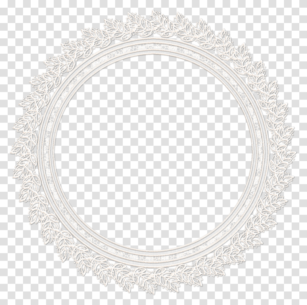 White Lace Pattern, Oval, Mirror, Rug, Bracelet Transparent Png