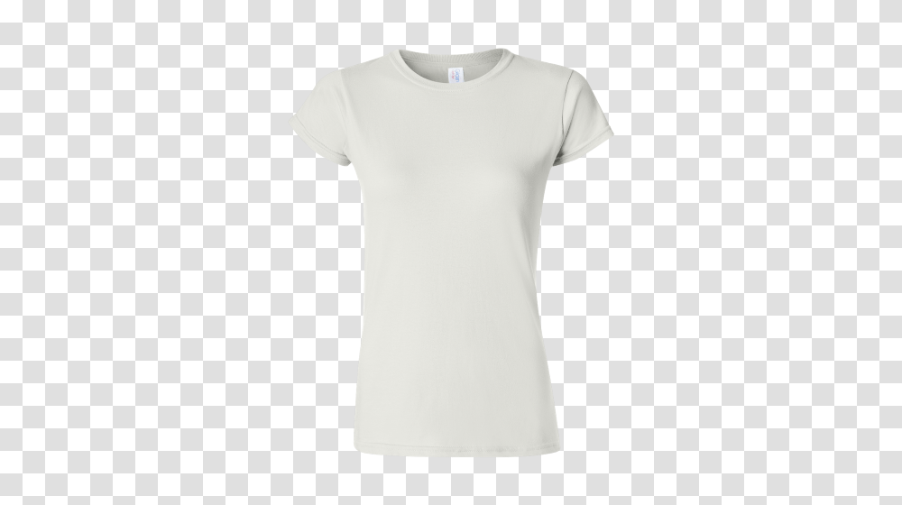 White Ladies Softstyle Fitted T Shirt T Shirts Elephant, Apparel, Sleeve, T-Shirt Transparent Png