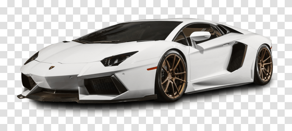 White Lamborghini Aventador Car Lamborghini With Background, Tire, Spoke, Machine, Wheel Transparent Png