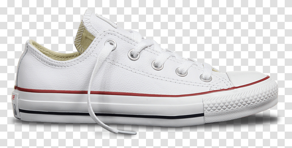 White Leather Converse Low Cut, Shoe, Footwear, Apparel Transparent Png