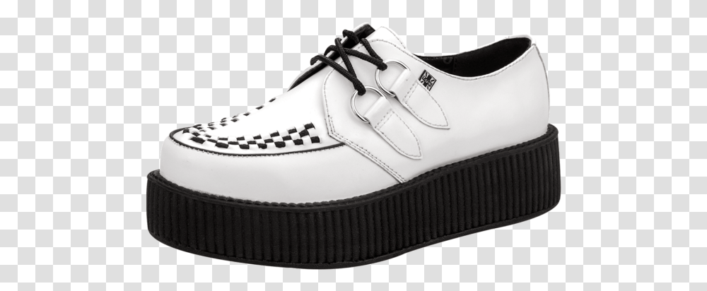 White Leather Creeper All White Creepers, Shoe, Footwear, Clothing, Apparel Transparent Png