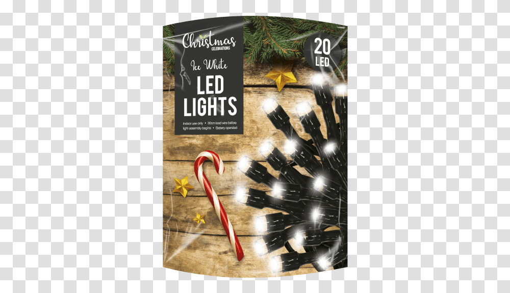 White Led Christmas String Lights 20 Leds With Pdq Christmas Lights, Poster, Advertisement, Flyer, Paper Transparent Png