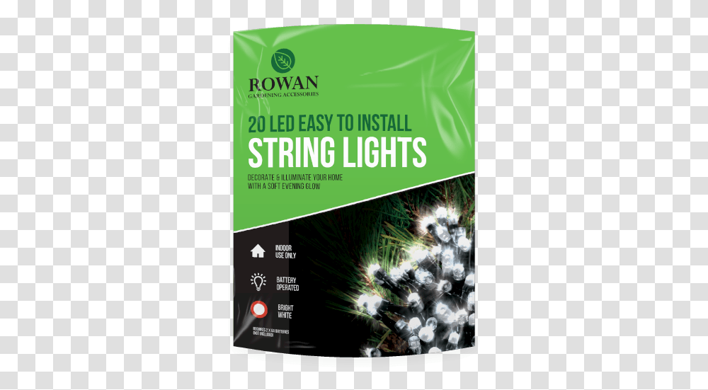 White Led String Lights Christmas Tree, Plant, Poster, Advertisement, Flyer Transparent Png