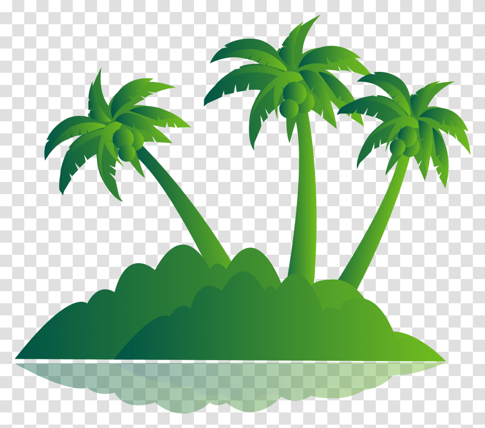 White Library Green Palm Tree Island Green Vector Palm Tree, Plant, Arecaceae, Vegetation, Leaf Transparent Png