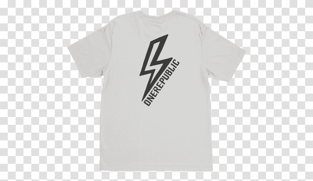 White Lightning Bolt Tee T Shirt Wwf, Clothing, Apparel, T-Shirt, Sleeve Transparent Png