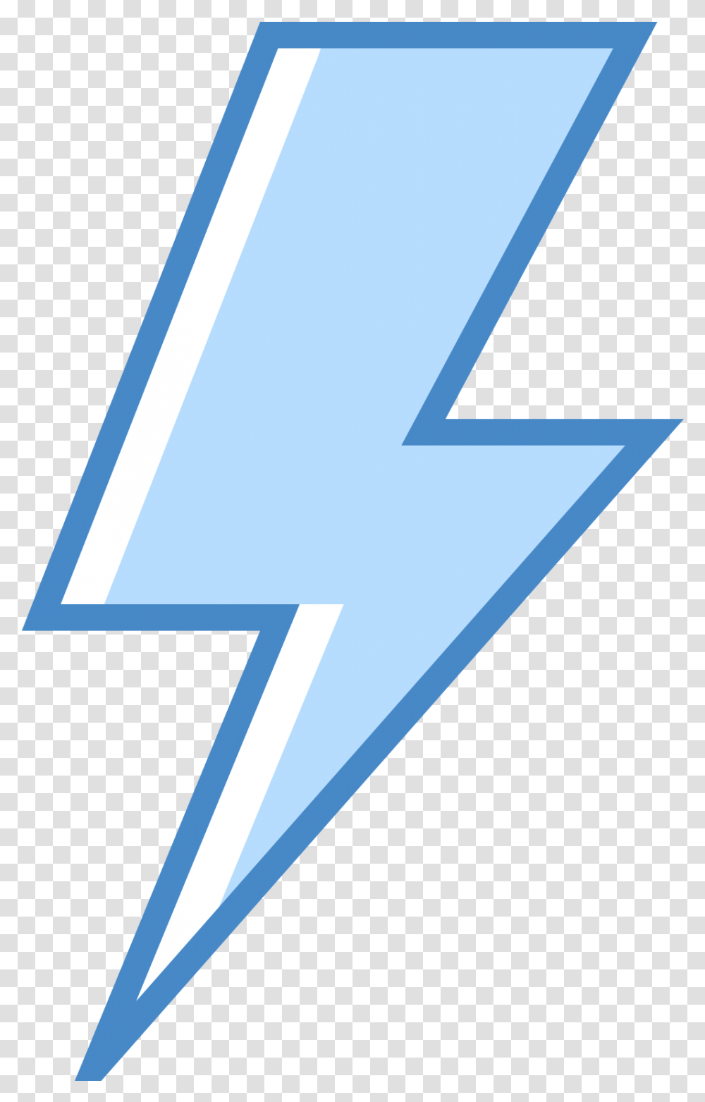 White Lightning Bolt Triangle Clipart Full Size Blue Lightning Bolt, Text, Number, Symbol, Alphabet Transparent Png