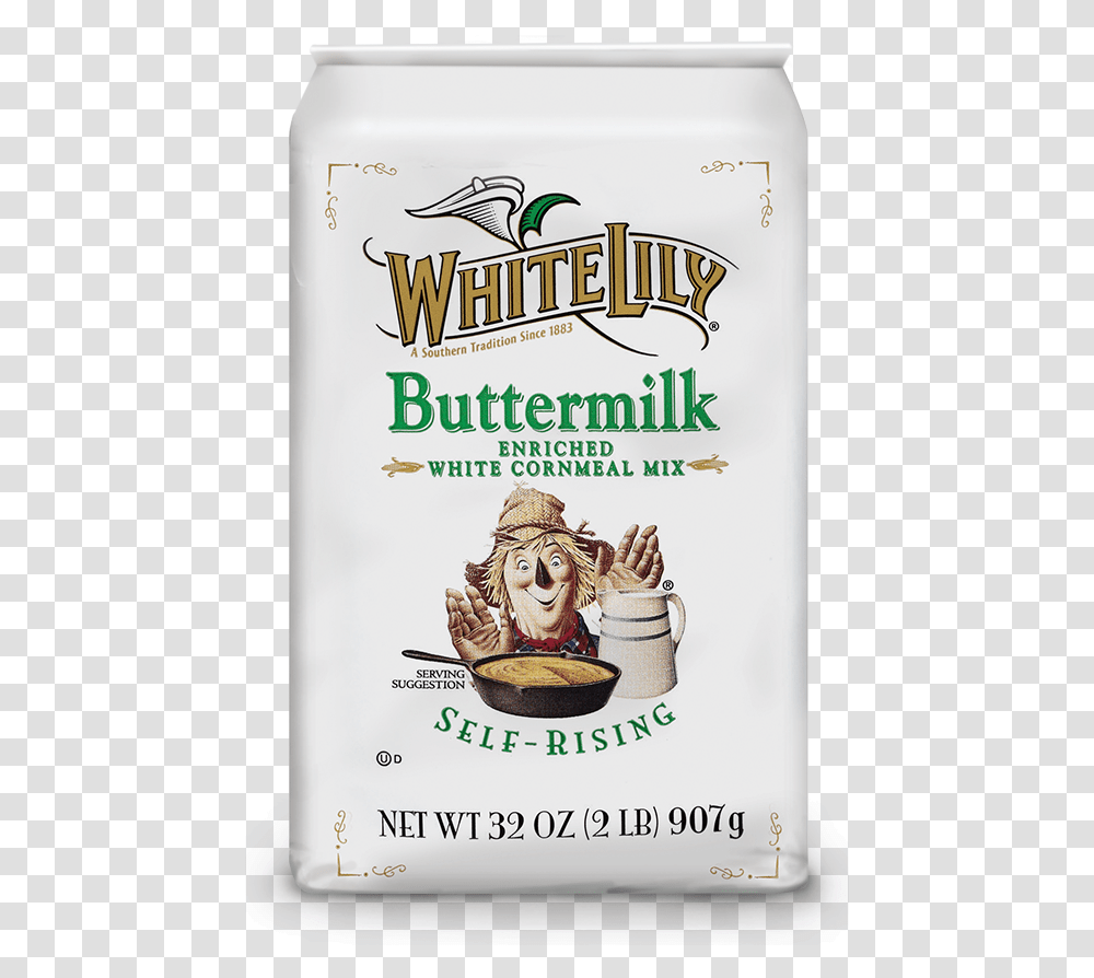 White Lily Buttermilk Cornmeal, Person, Food, Plant, Beverage Transparent Png