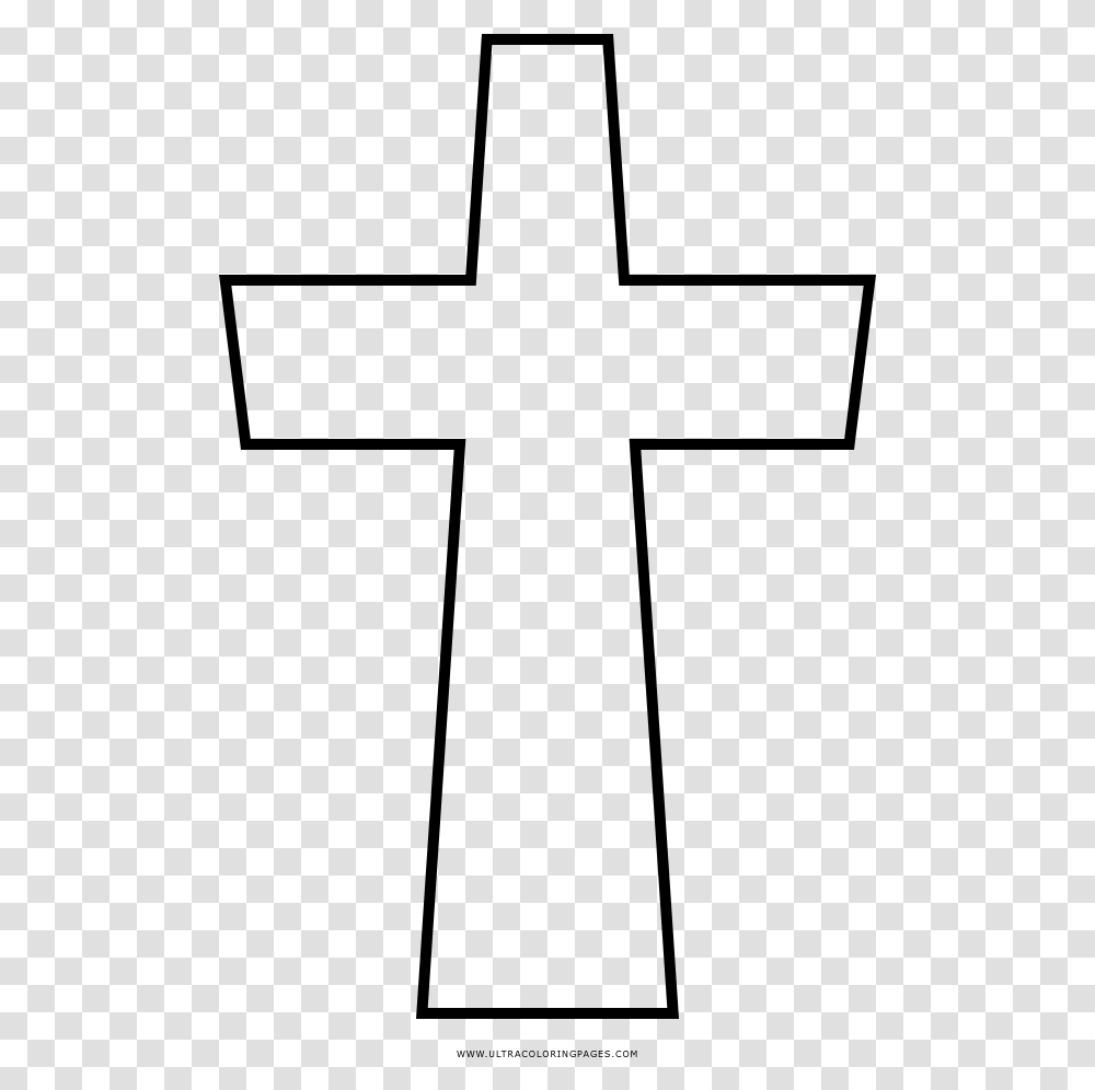 White Line Art Angle Neck Cross, Gray, World Of Warcraft Transparent Png