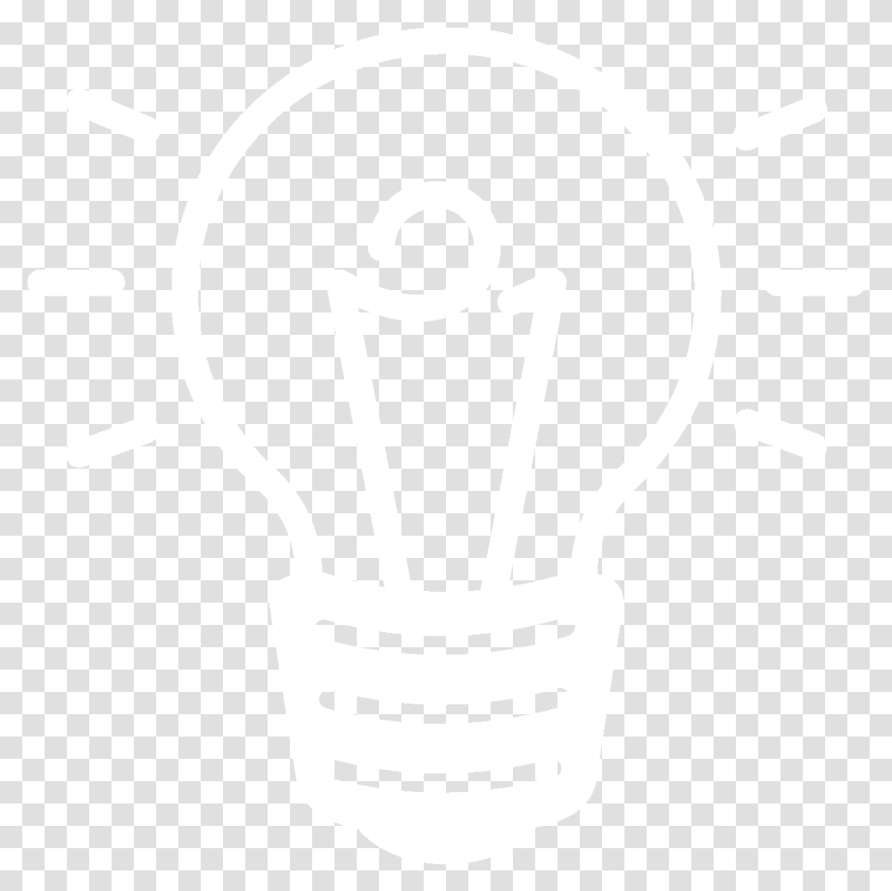 White Line Bulb, Light, Lightbulb, Stencil Transparent Png