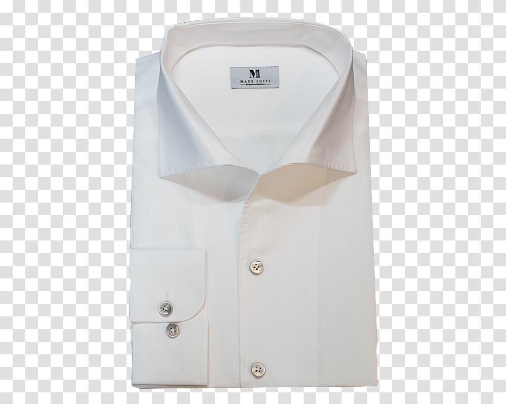 White Linen Blend One Piece Collar Made Suits Shirts, Apparel, Dress Shirt Transparent Png