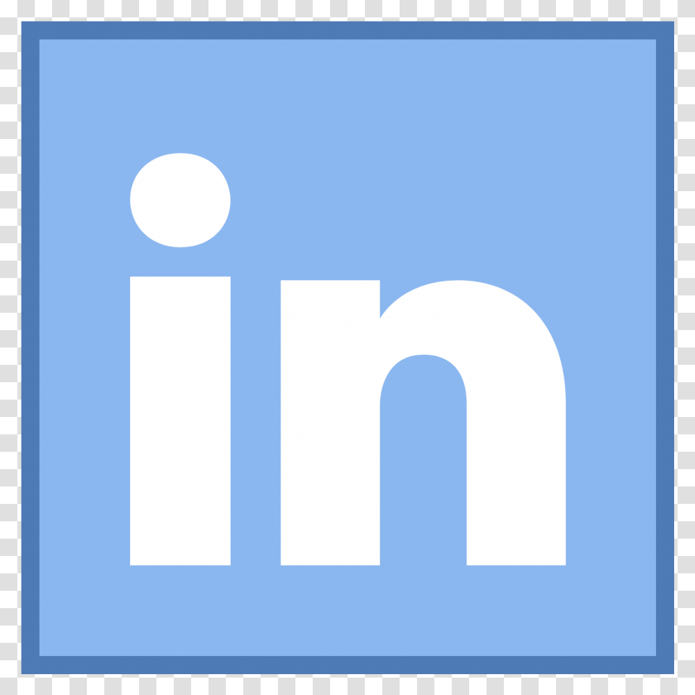 White Linkedin Logo Blue Svg Icon Linkedin, Word, Number Transparent Png