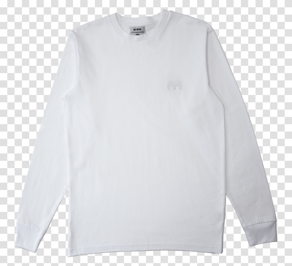 White Long Sleeve TeeClass Lazyload NoneStyle Sweater, Apparel, Person, Human Transparent Png