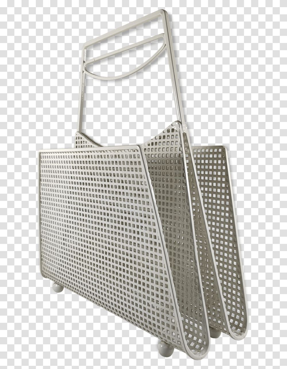 White Magazine Holder In Perforated Metal 6070 S, Bag, Handbag, Accessories, Accessory Transparent Png