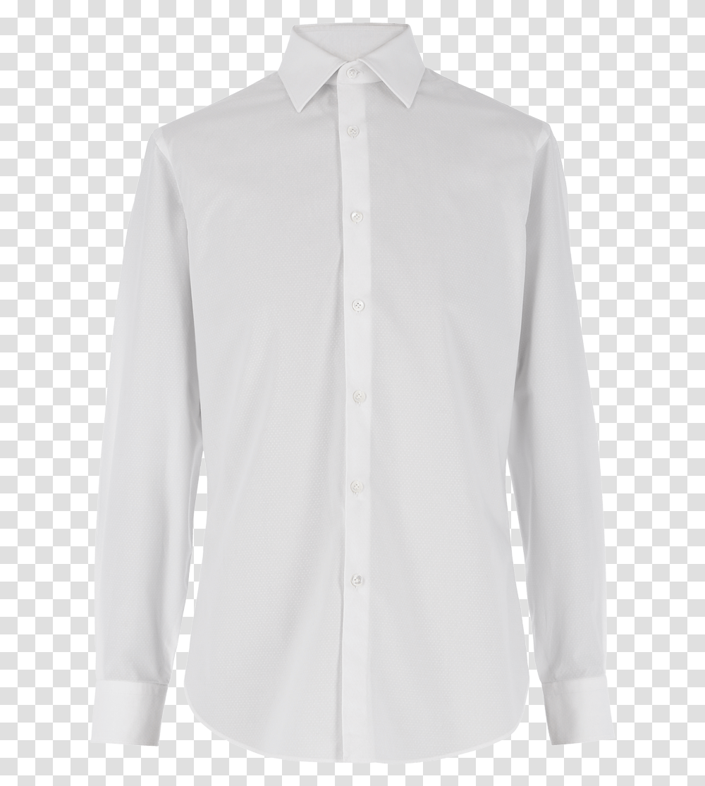 White Micro Weaved Shirt Camisa Formal Blanca, Apparel, Long Sleeve, Dress Shirt Transparent Png